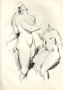 French : Figurliche Kompositio Figurative Komposition (Composition figurative), from Genius, Zeitschrift für werdende und alte Kunst - Alexander Archipenko