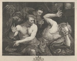 Joseph interprétant les rêves du chef échanson et du chef boulanger de Pharaon, 1766 - Alexander Bannerman