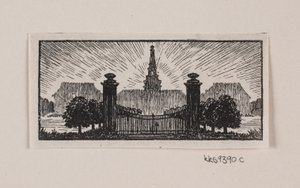 Danois :  Vignette pour le "Posthuset i Hirschholm" de H. Hertz