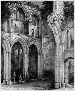 Arches dans le transept sud, abbaye de Netley, vers 1880, 1897 - Alexander Francis Lydon
