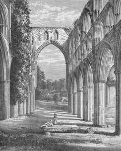 Chœur, regardant vers le nord, abbaye de Rievaulx, vers 1880, 1897 - Alexander Francis Lydon