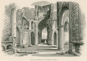 Abbaye de Melrose, nef et bas-côtés nord et sud