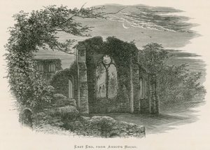 Abbaye de Netley, extrémité est, depuis la maison de l
