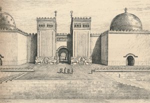 Palais de Sargon, Khorsabad : La porte sud-est, 1886 - Alexander Francis Lydon