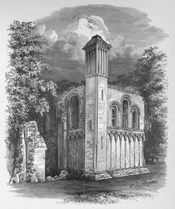 Chapelle Saint-Joseph, vue du nord-ouest, abbaye de Glastonbury, vers 1880, 1897 - Alexander Francis Lydon