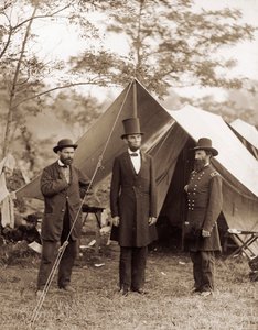 Le président Lincoln sur le champ de bataille d