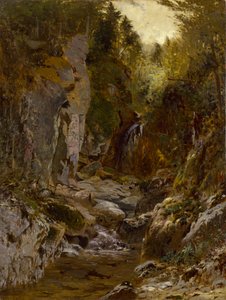 La Flume, rivière Opalescent, Adirondacks, vers 1875 - Alexander Helwig Wyant