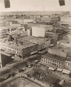 Vue nord-est depuis la coupole du palais de justice à Chicago, 1858