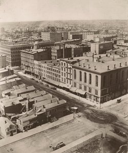 Vue nord-ouest depuis la coupole du palais de justice à Chicago, 1858 - Alexander Hesler