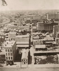 Vue ouest depuis la coupole du palais de justice à Chicago, 1858 - Alexander Hesler