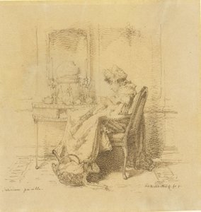 Vieille dame tricotant - Alexander Hugo Bakker Korff
