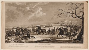 Course de traîneaux à Krasny Kabachok Petite Taverne Rouge, 1814 - Alexander Ivanovich Sauerweid