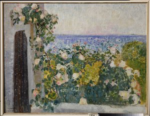 Fleurs sur le balcon à Rome (Italie)