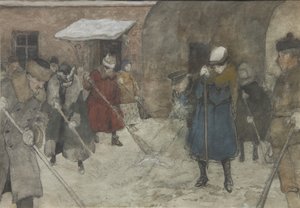 Déneigement, vers 1921