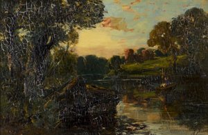 Scène de rivière - Alexander Jnr. Fraser