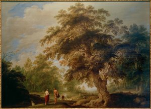 Paysage avec Apollon et la Sibylle de Cumes - Alexander Keirncx