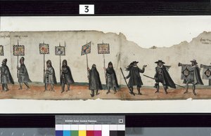 Détail de la procession funéraire de Huntly, dit avoir été utilisé pour les obsèques de George 1er, marquis de Huntly - Alexander Kincaid