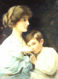 Portrait de Marian Harford et de son fils Stuart - Alexander M. Rossi