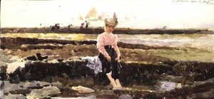 Jeune fille pataugeant - Alexander M. Rossi