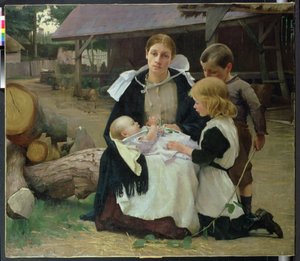 Le nouveau bébé, c.1886-88 - Alexander Mann
