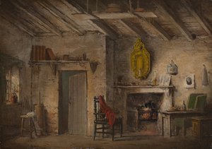 Décor de scène pour Cœur de Midlothian, Cottage des Deans, vers 1819 - Alexander Nasmyth