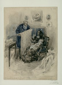 Pierre dans la famille. Épilogue. Illustration pour le roman Guerre et Paix de Léon Tolstoï, 1911-1912 - Alexander Petrovich Apsit