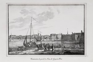 Le quai Petrovsky à Saint-Pétersbourg, le soi-disant bagarreur Gagarinsky, Série Vues de Saint-Pétersbourg - Alexander Pluchart