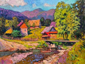 Village de montagne coloré - Alexander Shandor