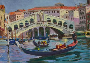 Gondoles du pont du Rialto à Venise - Alexander Shandor