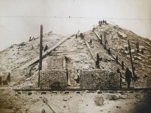 Préparation du site pour la construction du Palais des Soviets, ca 1931 - Alexander Timofeevich Lebedev