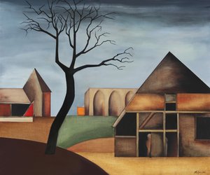 Paysage rural géométrique