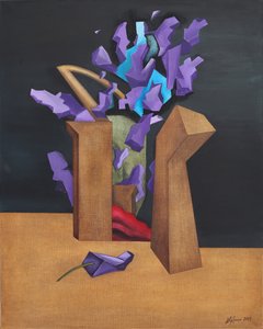 Explosion géométrique violette