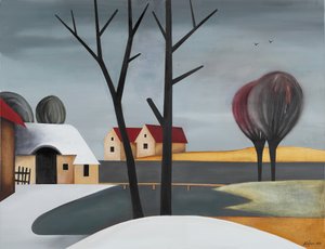 Paysage hivernal serein