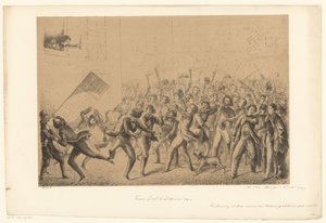 Étudiants fêtant leur idole Franz Liszt à Leiden en 184* (Uit het verleden) - Alexander Ver Huell (signed by artist)