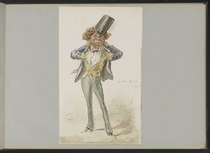 Figure caricaturale avec un chapeau melon