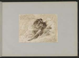 Couple amoureux dans un paysage