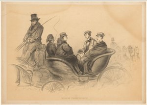 Quatre étudiants dans une calèche - Alexander Ver Huell