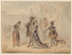 Homme et femme distingués parlant avec une vieille femme