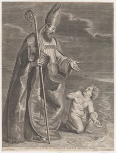 Saint Augustin apparaissant à un enfant sur une plage - Alexander Voet