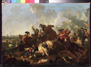 Scène de la bataille de Poltava - Alexander von Kotzebue