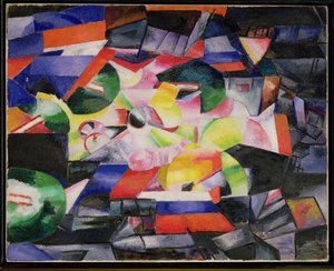 Ville dans la nuit - Alexandra Alexandrowna Exter
