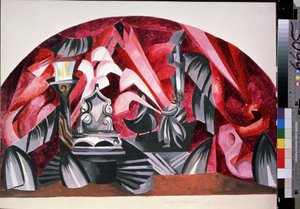 Decor preparatoire pour la piece Romeo et Juliette de William Shakespeare - Alexandra Alexandrowna Exter