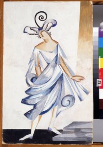 Juliette. Dessin de costume pour la pièce Roméo et Juliette de William Shakespeare (1564-1616). Œuvre d