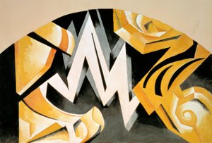 Conception de décor de scène pour la représentation à Moscou, Théâtre Kamerny, 17 mai 1921