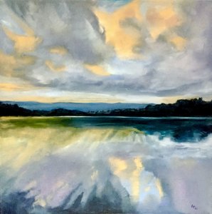 Reflet du ciel doré