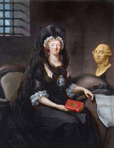 Portrait de Marie-Antoinette (1755-1793) en deuil profond à la prison du Temple - Alexandre (after) Kucharski