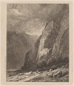 Falaises dans une tempête - Alexandre Calame