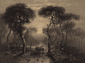 Paysage avec des arbres - Alexandre Calame