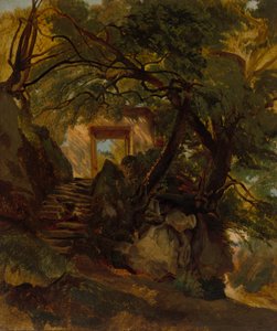 Escalier dans le parc de la Villa Chigi di Ariccia - Alexandre Calame