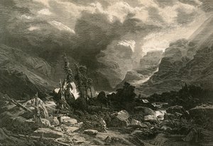 Tempête dans le Haslithal, Oberland bernois - Alexandre Calame